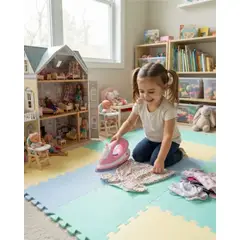 GENERICO - Plancha Eléctrica Infantil Efecto Vapor y Sonido