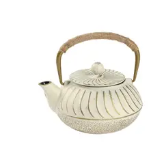 HOMEWELL - Tetera Vintage Blanco Oro