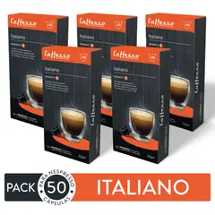 CAFFESSO - Pack x50 Cápsulas De Café Italiano Para Nespresso Intensidad 6