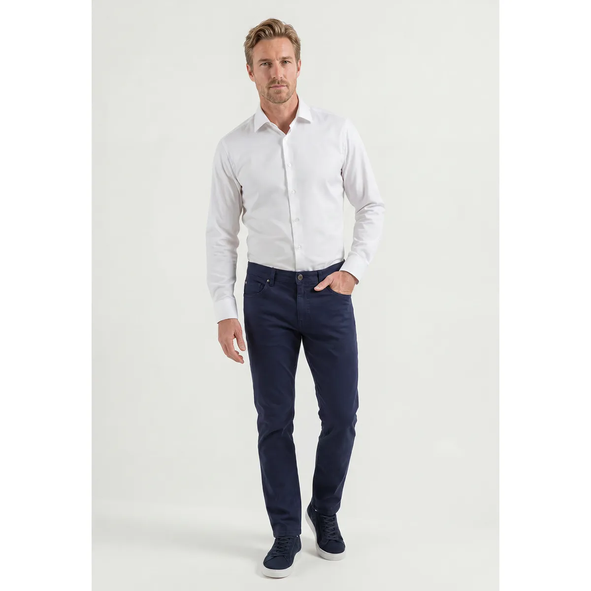 NEW MAN - Pantalón Amsterdam Navy Fw26 New Man