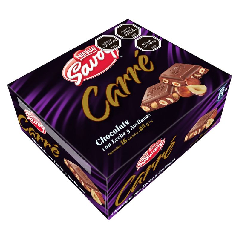 NESTLE - Chocolate NESTLE-SAVOY Carre Avellana Caja 16x25g