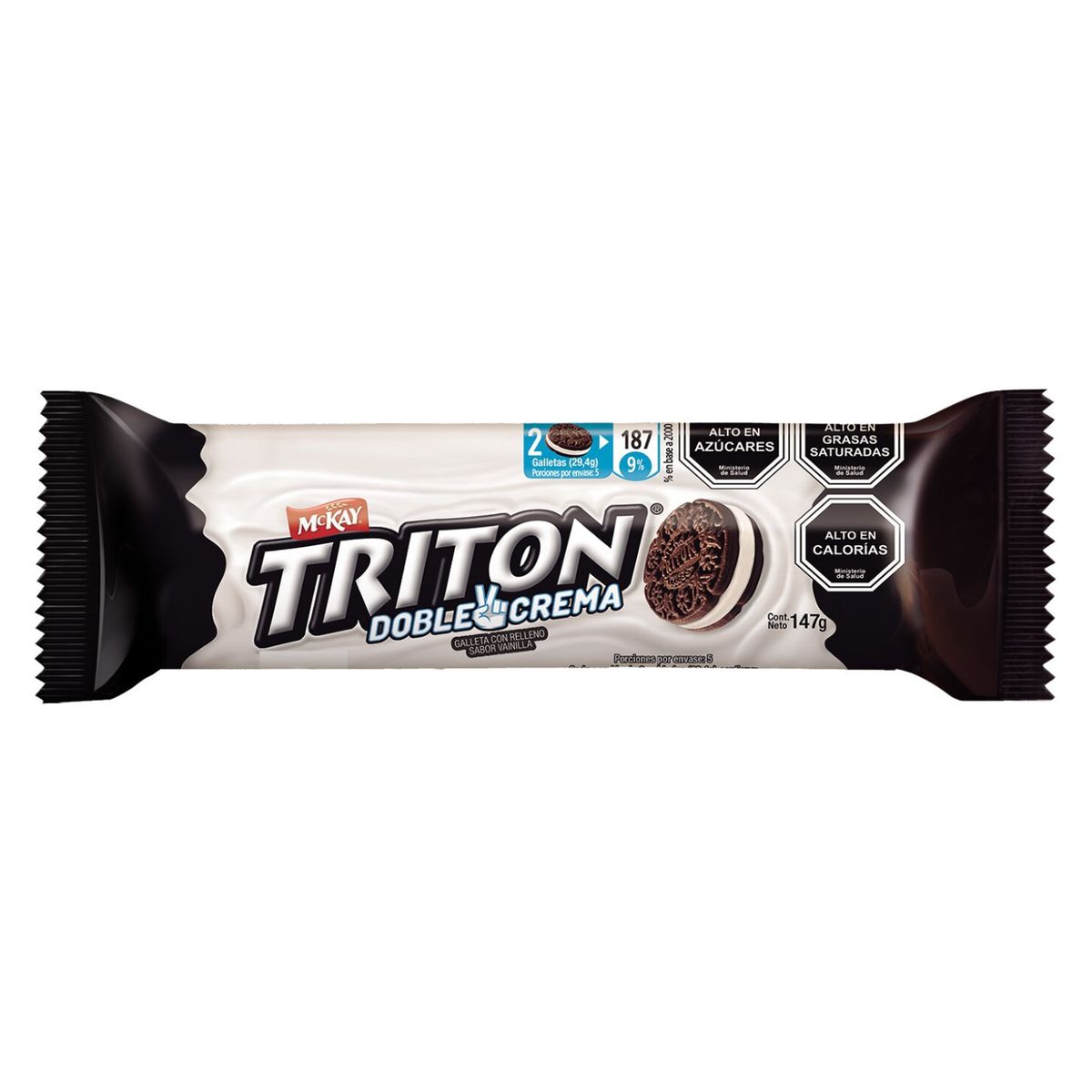 NESTLE - Galleta TRITON Vainilla Doble Crema 147g X6
