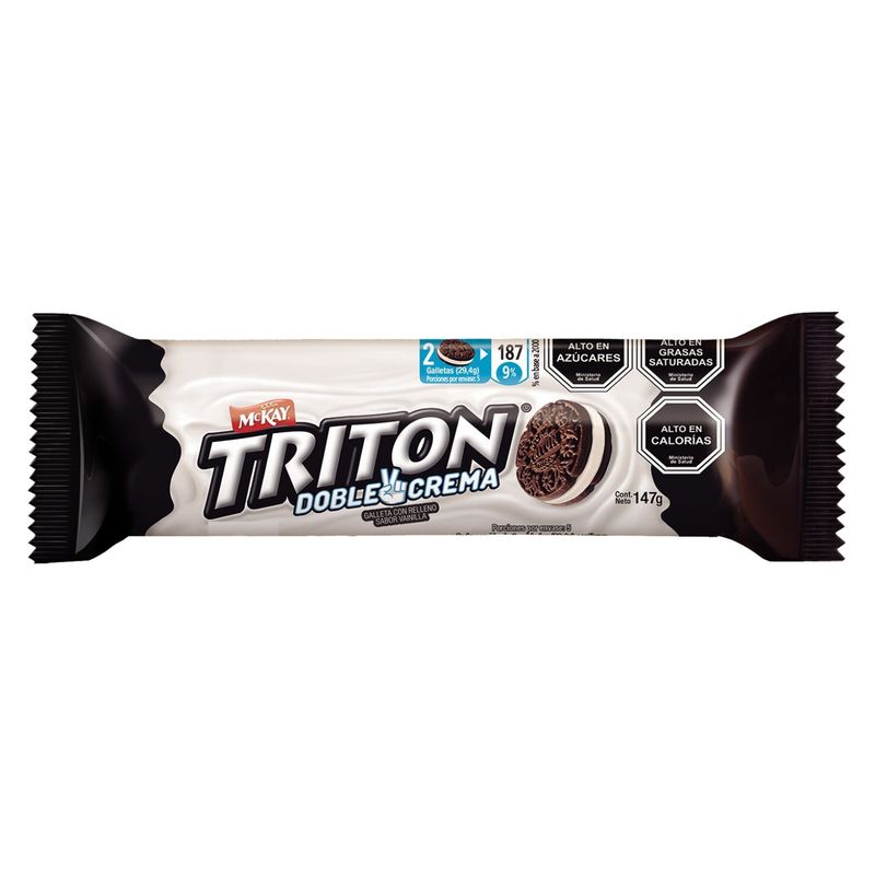 NESTLE - Galleta TRITON Vainilla Doble Crema 147g X6