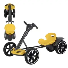 GENERICO - Auto Eléctrico Go Kart Ajustable Plegable Luces Y Bluetooth