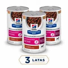 HILLS - X3 Lata Gastrointestinal Biome Pollovegetales Perro 354gr