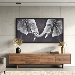 MSA MUEBLES SANTA ANA - Cuadro Elefantes de Gris 416 120 x 60 cm