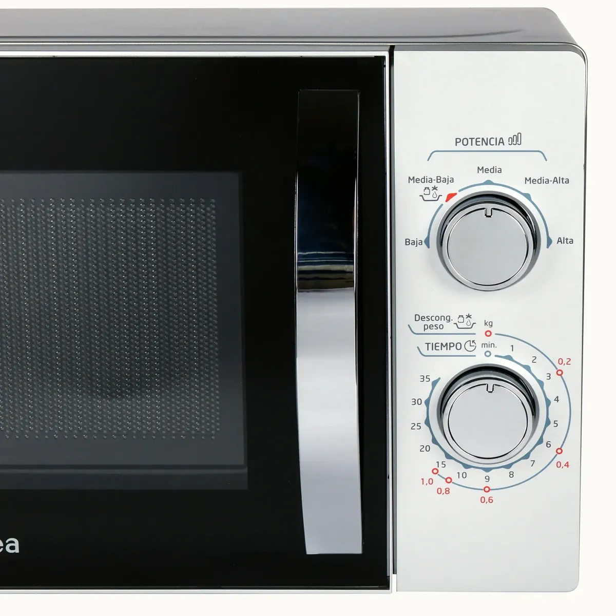 MIDEA - Microondas mecánico 20 lts Silver MMP-20NCJ9