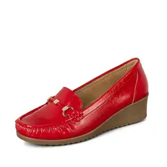 WEIDE - Mocasin Casual Mujer Vintage Cuña Charol JS73