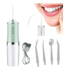 IRM - Hilo Dental De Agua Irrigador Bucal Portatil Limpiador Dientes Ortodoncia Recargable Blanqueador