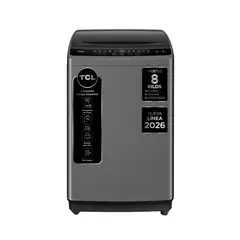 TCL - Lavadora Carga Superior 8Kg  Gris F108TLG