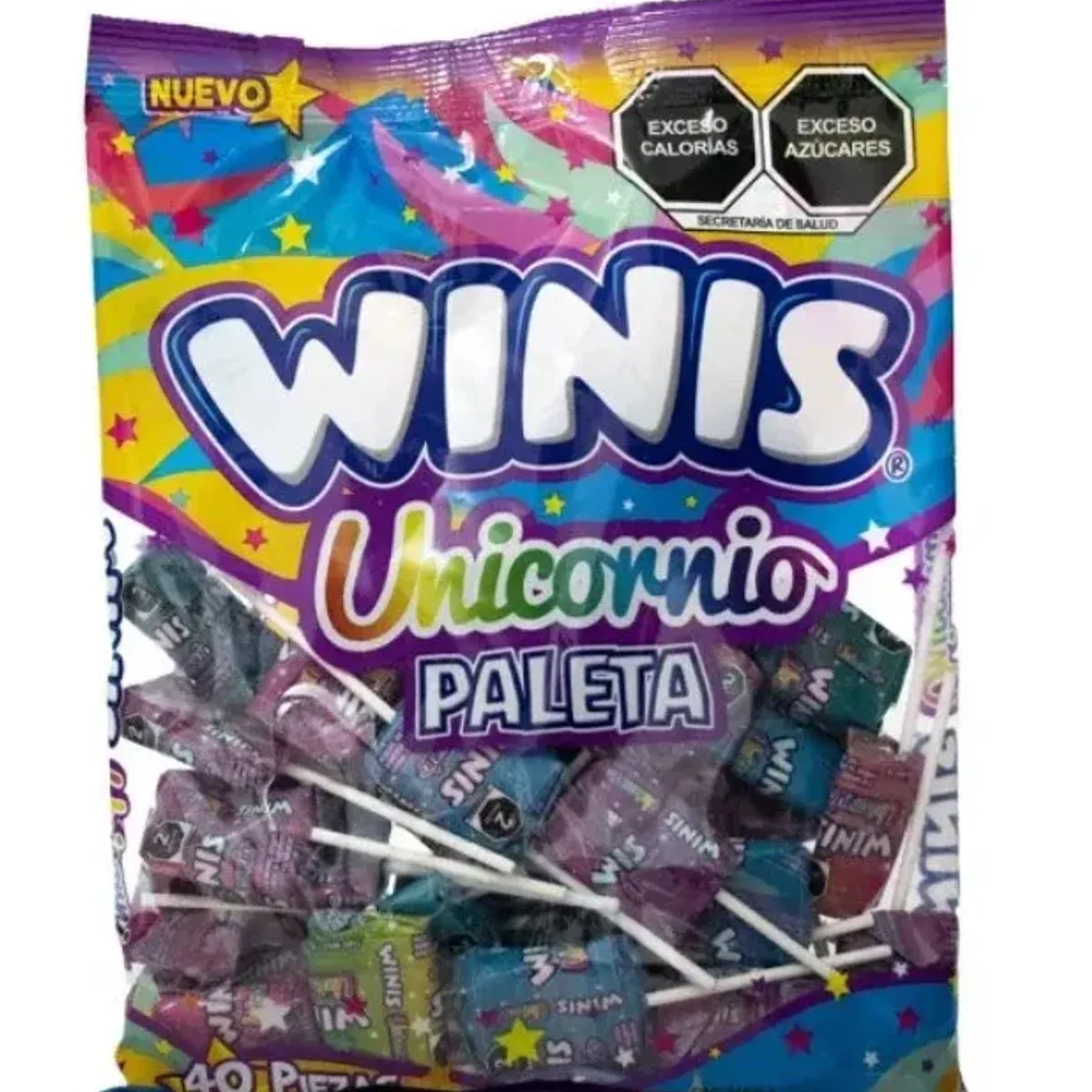 WINIS - Caramelos Unicornio Paleta Winis 280 g