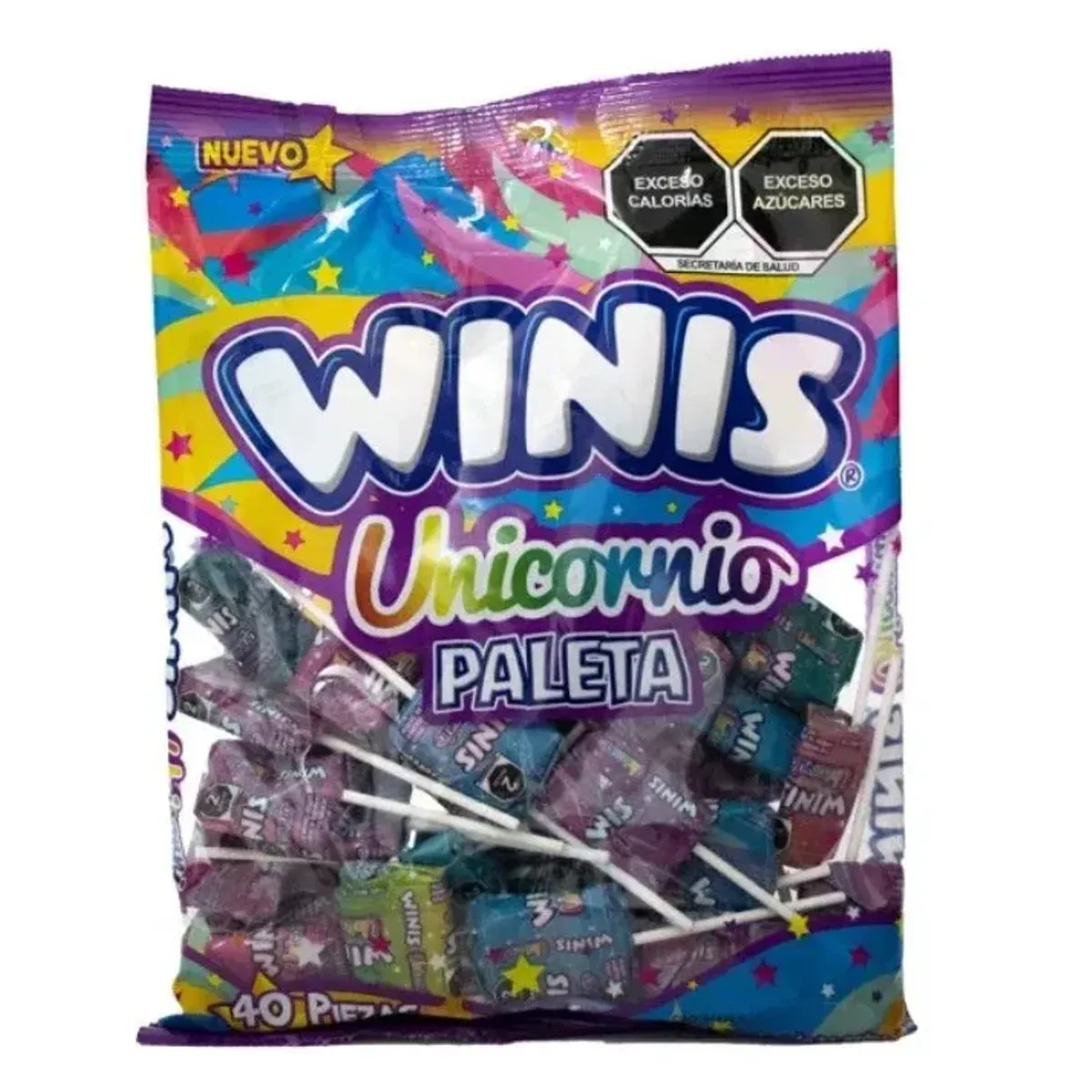 WINIS - Caramelos Unicornio Paleta Winis 280 g