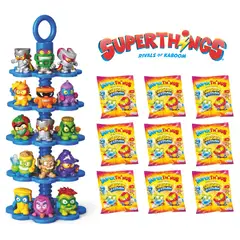 GENERICO - Porta SuperZings Azul + 10 Sobres SuperThings