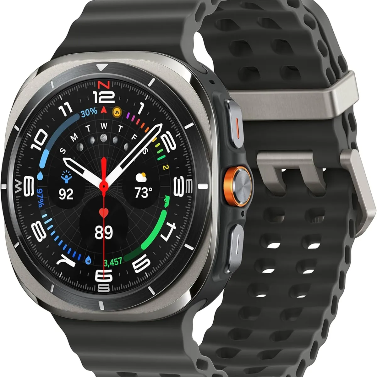 SAMSUNG - Samsung Galaxy Watch Ultra 47mm 4GLTE 2025 64gb Silver Black band