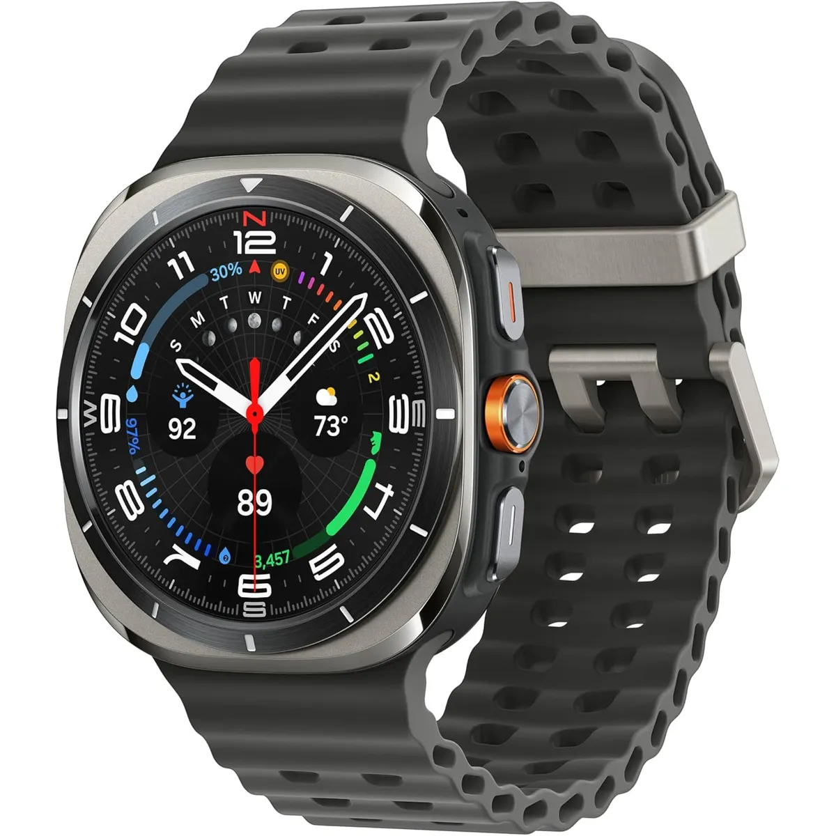 SAMSUNG - Samsung Galaxy Watch Ultra 47mm 4GLTE 2025 64gb Silver Black band