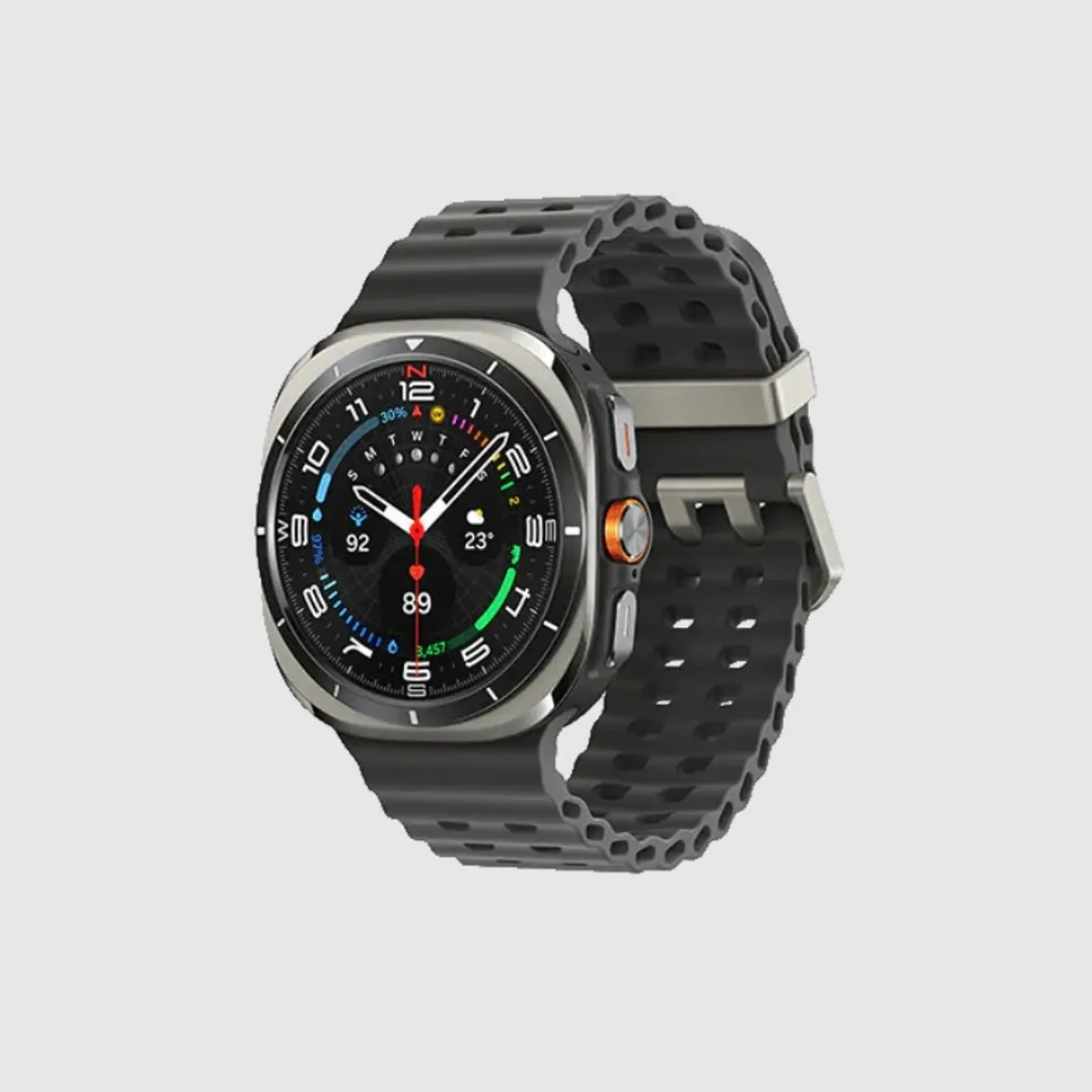 SAMSUNG - Samsung Galaxy Watch Ultra 47mm 4GLTE 2025 64gb Silver Black band