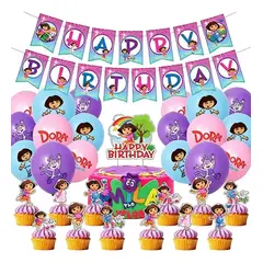 GENERICO - Kit Cotillón Dora La Exploradora Cumpleaños