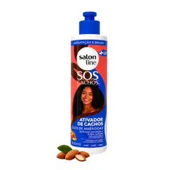SALON LINE - Activador De Rizos S.O.S Cachos Oleo De Almendras 300ml Brillo Definición Hidratación