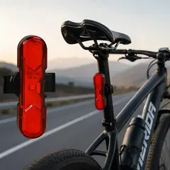 DEFENSOR FOREVER - Luz Trasera Bicicleta Led Alta Visibilidad Usb Impermeable Color Rojo