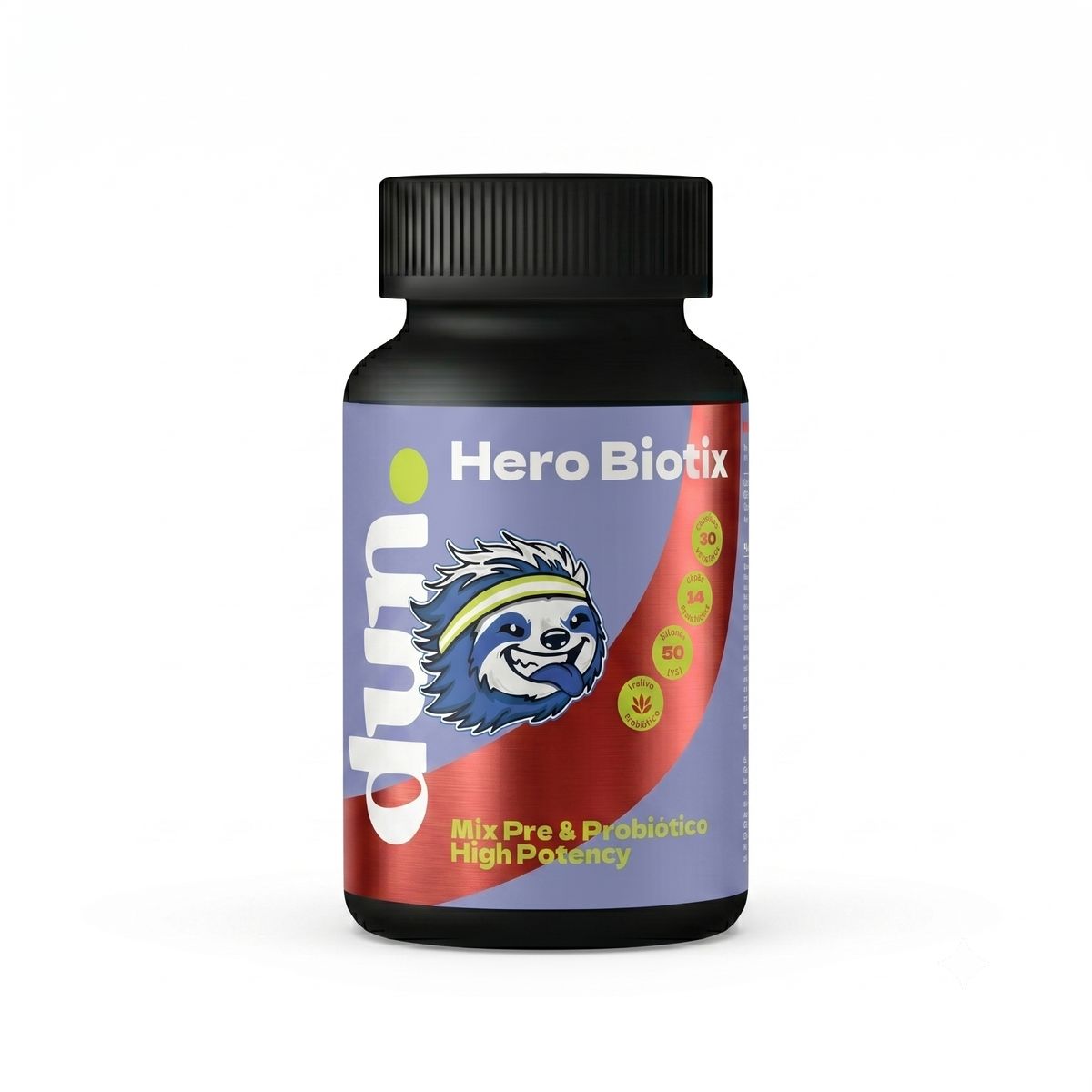 DUN - Probióticos 50 Billones 14 Cepas y Prebiótico Dun® Digestión e Inmunidad Hero Biotix 30 Cápsulas