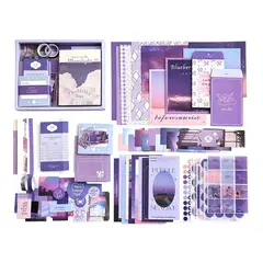 GENERICO - Kit Scrapbook Vintage Stickers y Papel para Journal Agenda