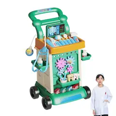 ATURE - Set 91 Juguetes De Doctor Medicina Ambulancia Rol Para Niños Verde