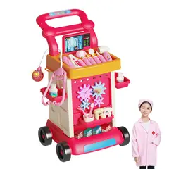 ATURE - Set 91 Juguetes De Doctor Medicina Ambulancia Rol Para Rojo
