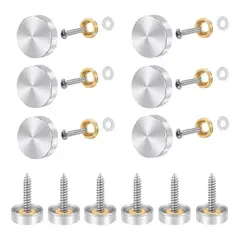 GENERICO - Pack 12un Inoxidable Tapa Tornillos Inoxidable Embellecedor