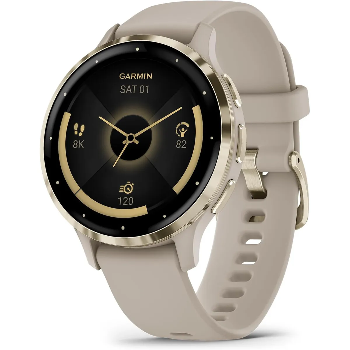 GARMIN - Smartwatch Garmin Venu 3S 41mm Soft Gold AMOLED GPS 8GB