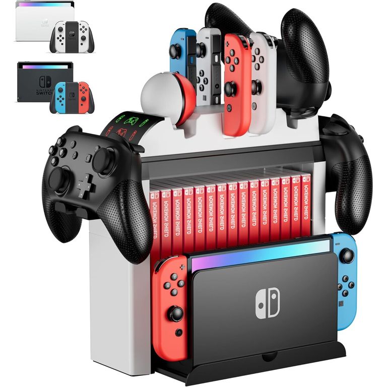 GENERICO Organizador Switch ZAONOOL Dock Carga 4 Joycons 2 Pro