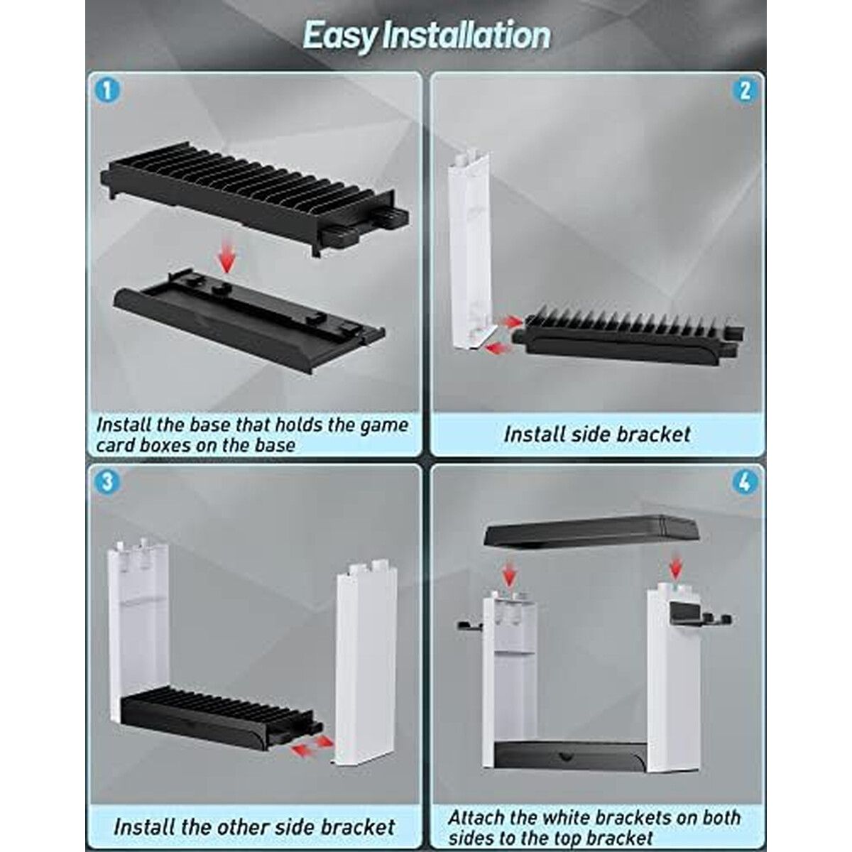 GENERICO - Organizador Switch ZAONOOL Dock Carga 4 Joycons 2 Pro