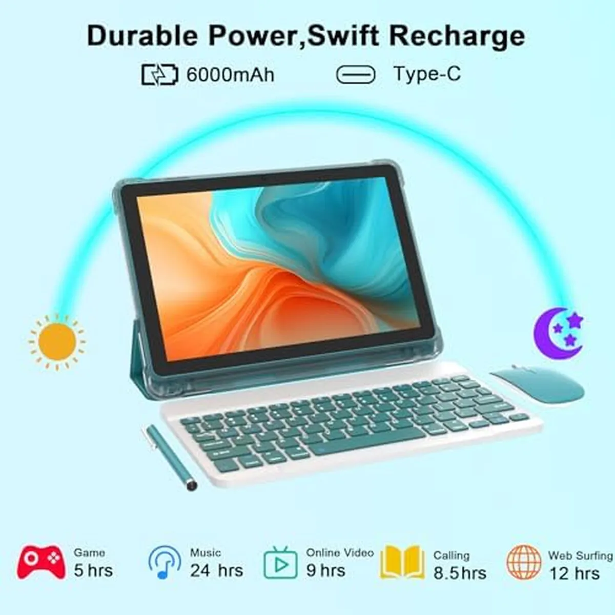 GENERICO - Tablet CUPEISI Android 15 10.1 20GB RAM 128GB ROM 2TB