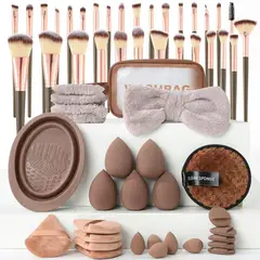 TNAKIEX - Kit De Maquillaje 56 Piezas Profesional Incluye 30 Brochas