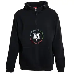 COLO COLO - Poleron Urbano Hoodie "Nuestra Raza Sin Igual" Negro
