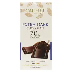 GENERICO - Barra Chocolate Extra Negro 70 Cachet 100 g