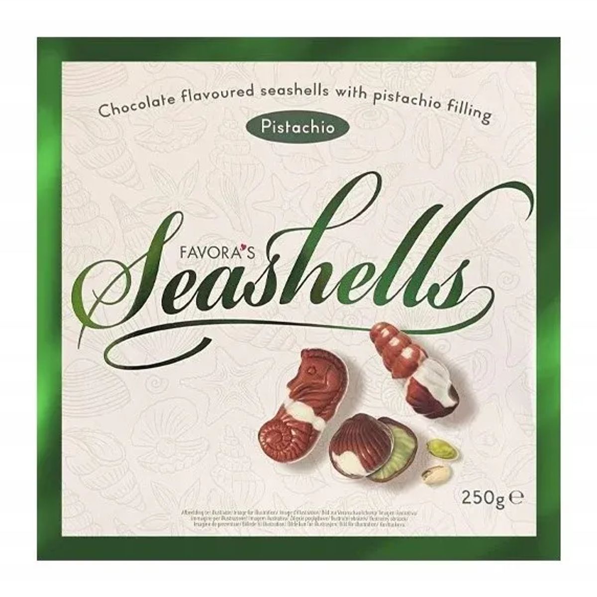GENERICO - Chocolates Sea Shell Belga con Pistacho Favoras 250 g