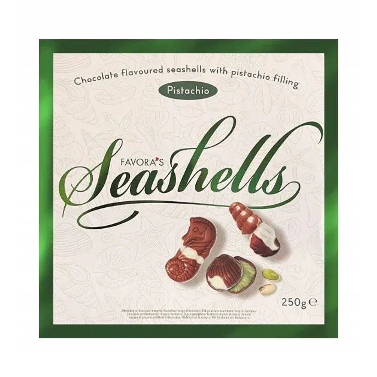 GENERICO - Chocolates Sea Shell Belga con Pistacho Favoras 250 g