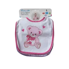 PUMUCKI - Set de 3 Baberos Impermeables para niños Talla L