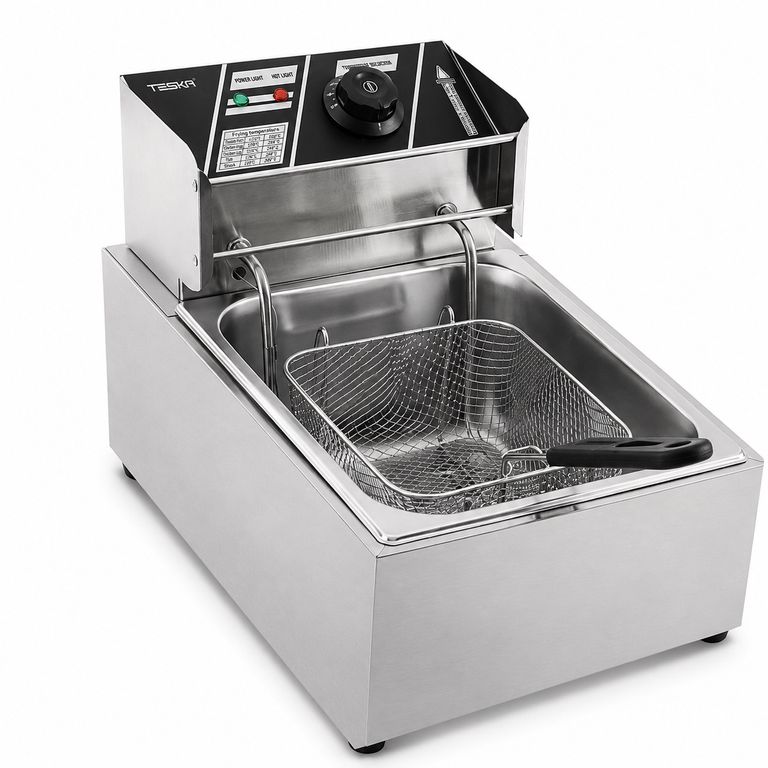 Freidora Eléctrica Industrial Teska 6l Acero Inox 2500w