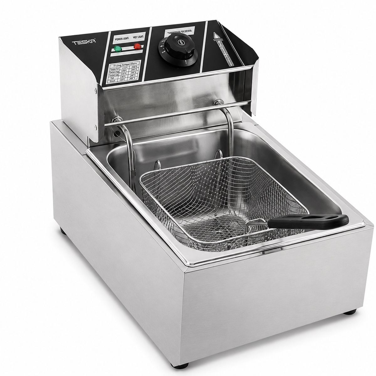 DOPA - Freidora Eléctrica Industrial Teska 6l Acero Inox 2500w