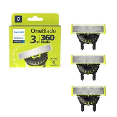 PHILIPS - Repuesto Norelco OneBlade 360 QP43080 Pack 3 Cuchillas
