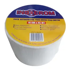 INOXCROM - Cinta Fibra De Vidrio Juntas Yeso Carton Autoadhesiva 45mt