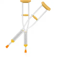 GENERICO - 2 Baston Muletas Axilares Ajustables Ortopédica Aluminio