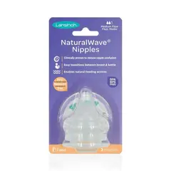 LANSINOH - Tetinas NaturalWave Silicona Flujo Medio 2un