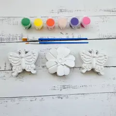 CREA TALLER - Kit Mariposas de yeso para pintar