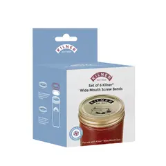 KILNER - Set 6 Bandas de Tapas Frasco Boca Ancha