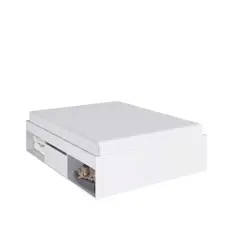 BE DESIGN - Cama Multifuncional 2 Plazas Pets Blanca Con Cajones