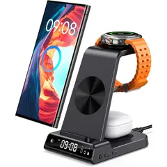 SAMSUNG - Cargador Inalambrico 3 en 1 Reloj Digital Rapido