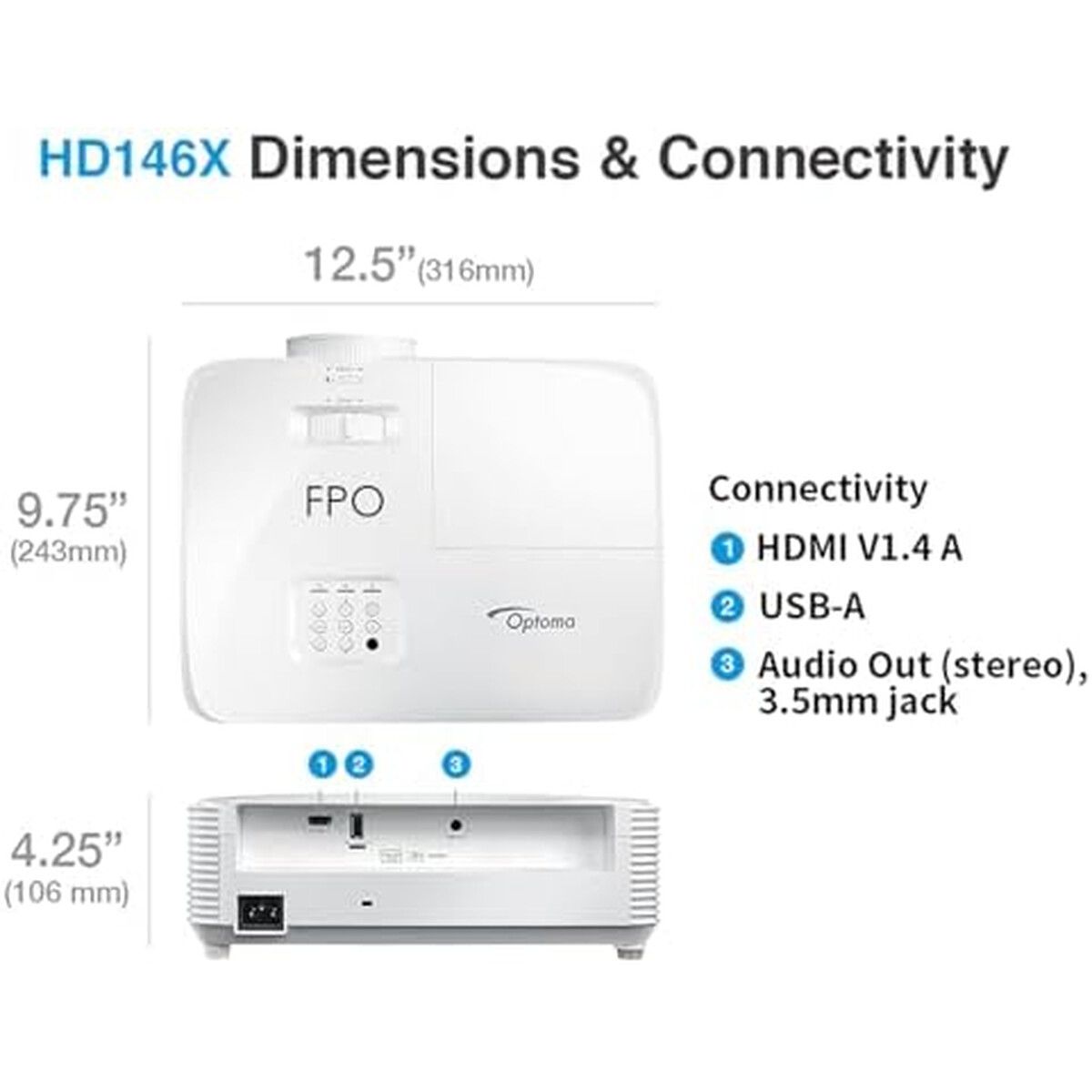 OPTOMA - Proyector Optoma HD146X 1080p HDMI 3D Cine y Juegos