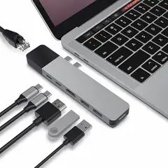GENERICO - Hub USBC HyperDrive NET Gris Espacial para MacBook Pro